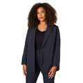 Navy - Front - Dorothy Perkins Womens-Ladies Turned Up Cuff Plus Blazer