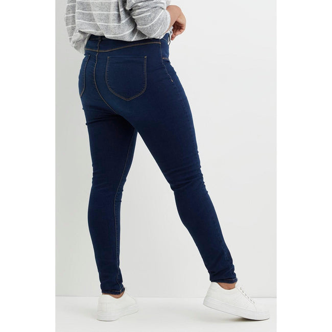 Mid Wash - Back - Dorothy Perkins Womens-Ladies Frankie Plus Jeans
