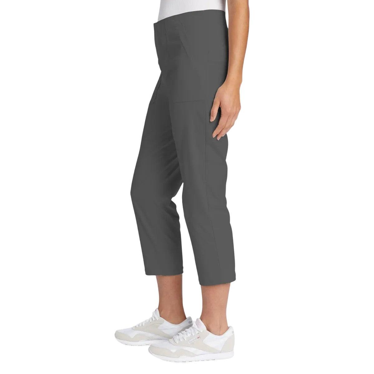 Dark Smoke - Side - Eddie Bauer Womens-Ladies Horizon High Rise Cropped Trousers