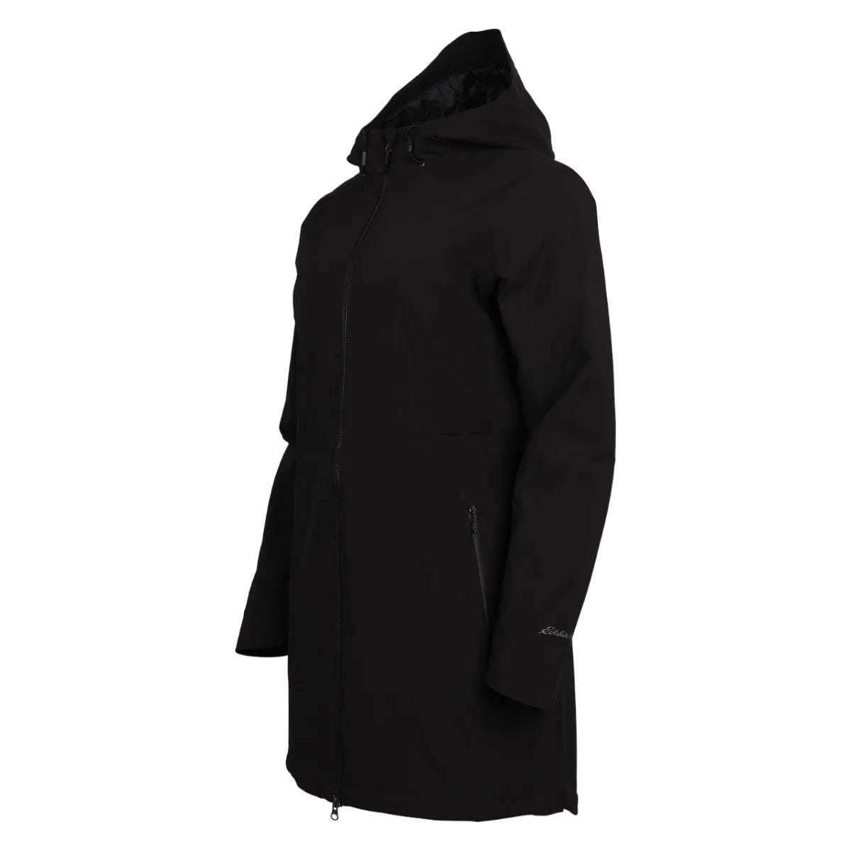 Black - Lifestyle - Eddie Bauer Womens-Ladies Cloud Cap Stretch Insulated Trench Coat