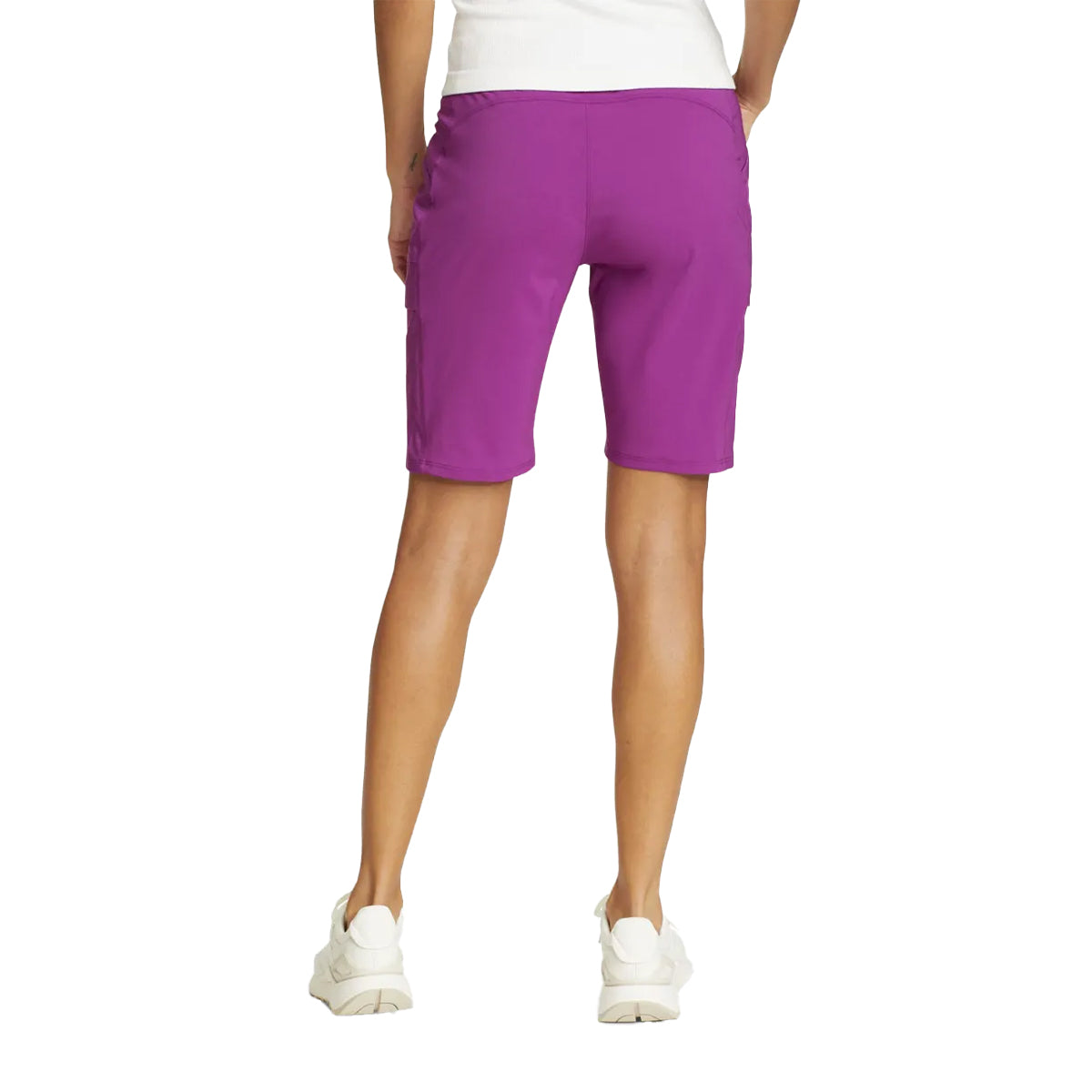 Deep Magenta - Back - Eddie Bauer Womens-Ladies Incline Utility Shorts