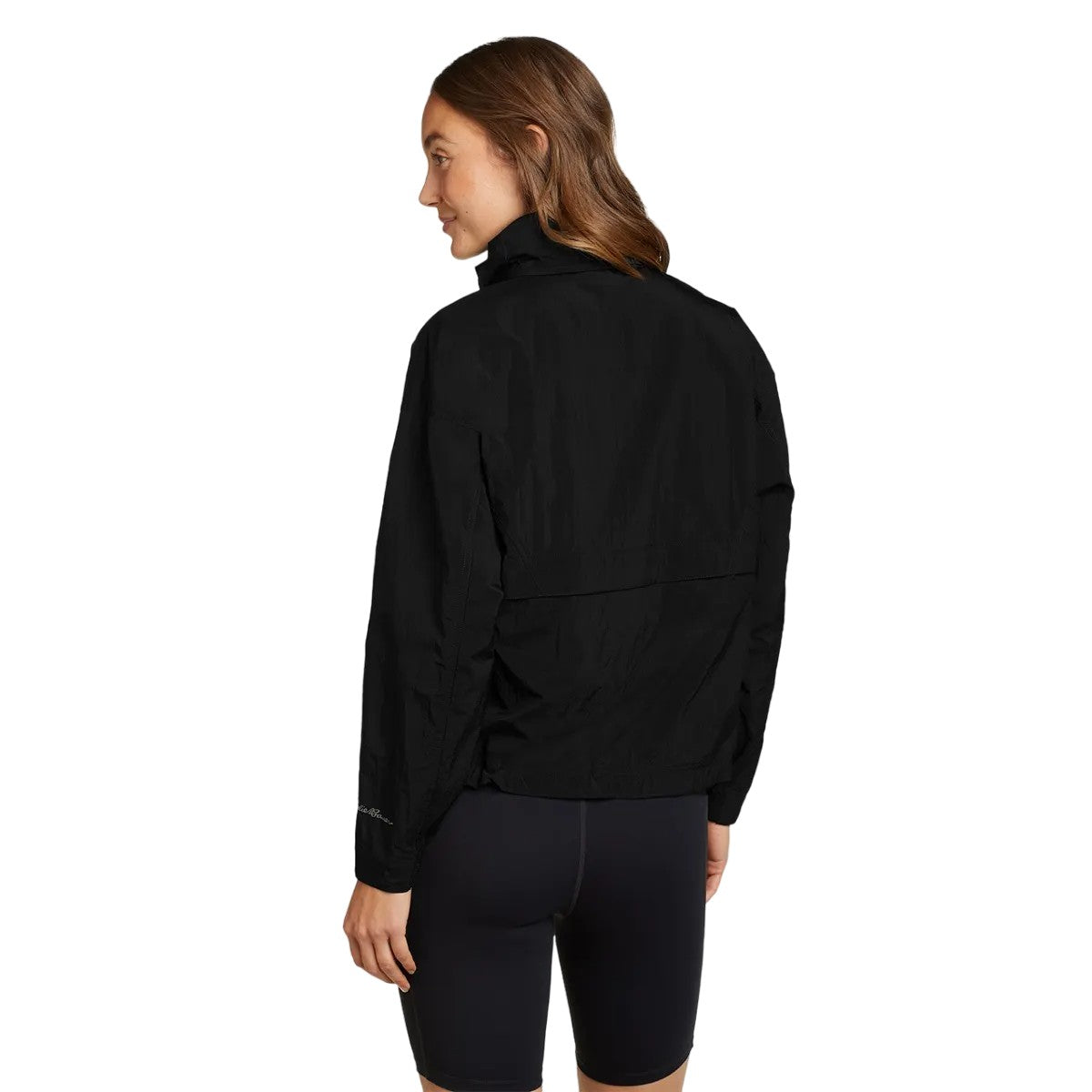 Black - Back - Eddie Bauer Womens-Ladies Windpac Jacket