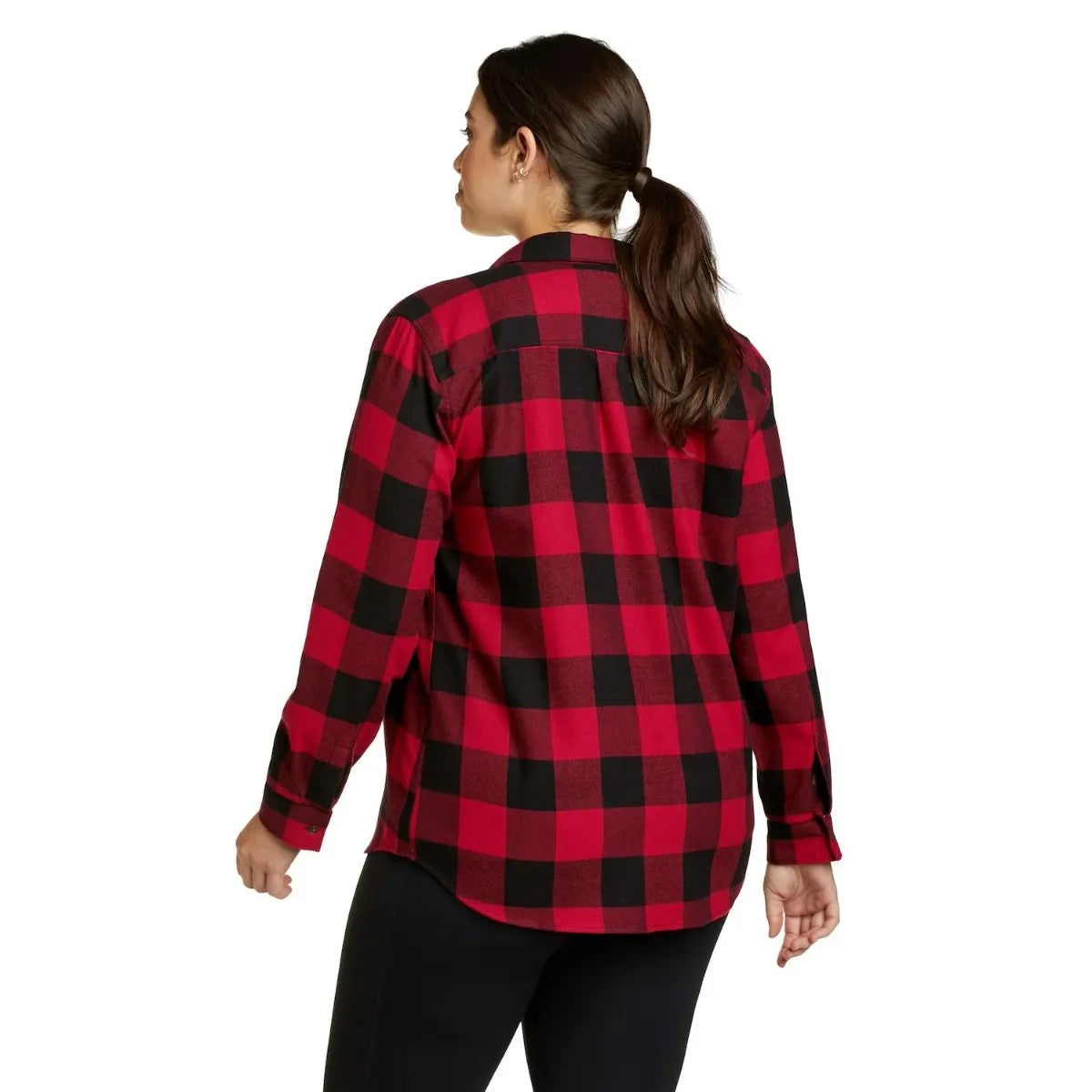 Scarlet - Back - Eddie Bauer Womens-Ladies Firelight Flannel Boyfriend Shirt