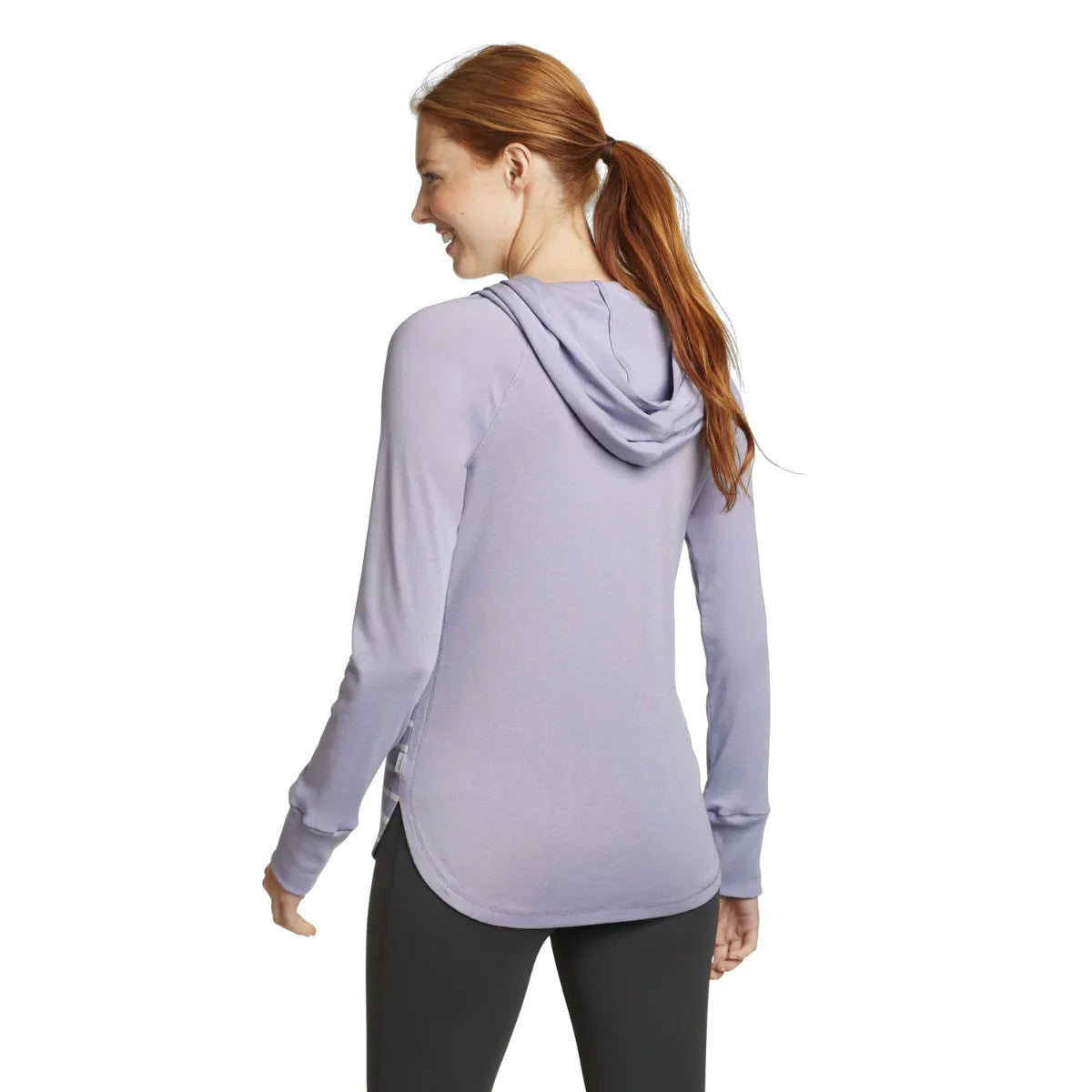 Hyacinth - Back - Eddie Bauer Womens-Ladies Favorite Stripe Long-Sleeved Hoodie