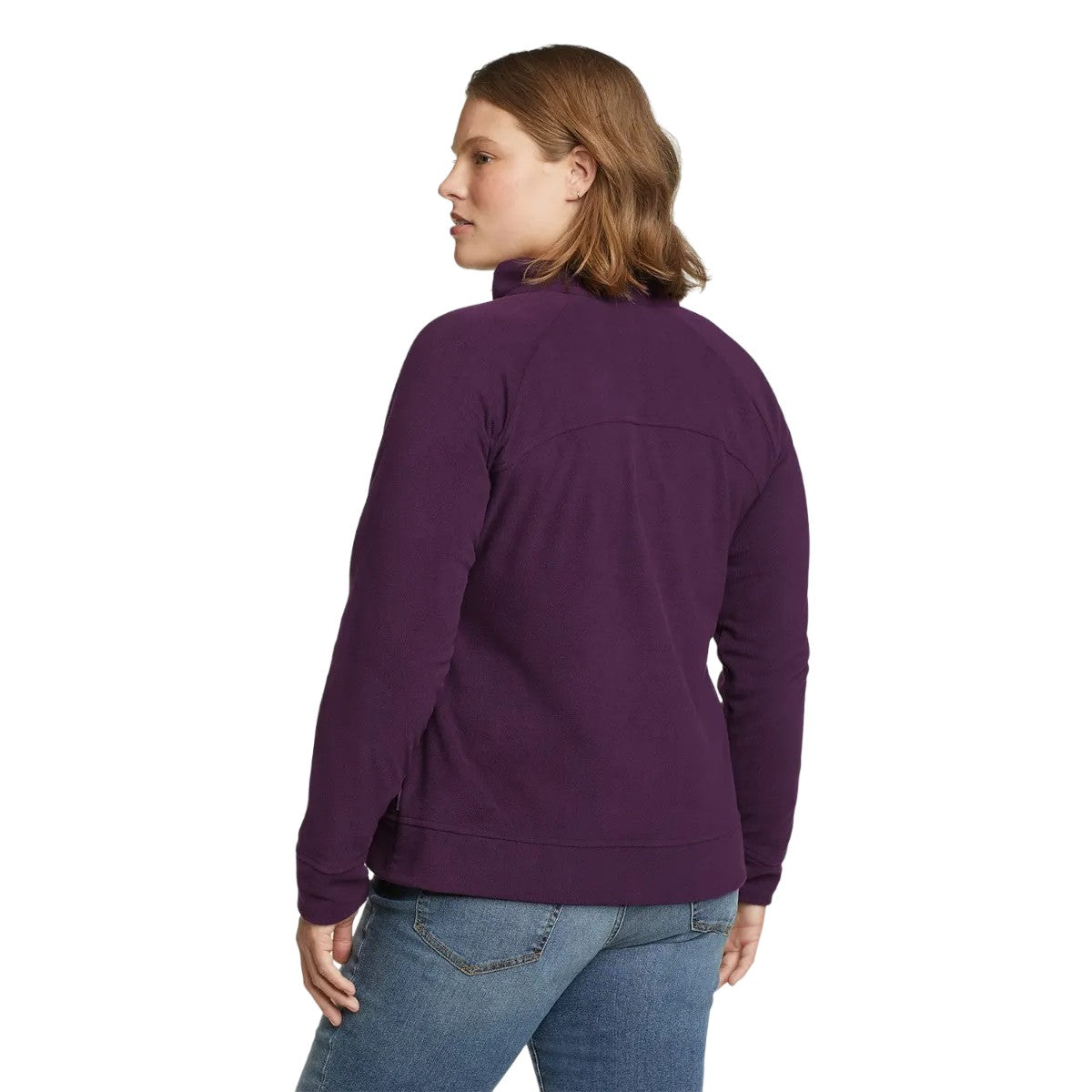 Eggplant - Back - Eddie Bauer Womens-Ladies Quest Full Zip Fleece Jacket