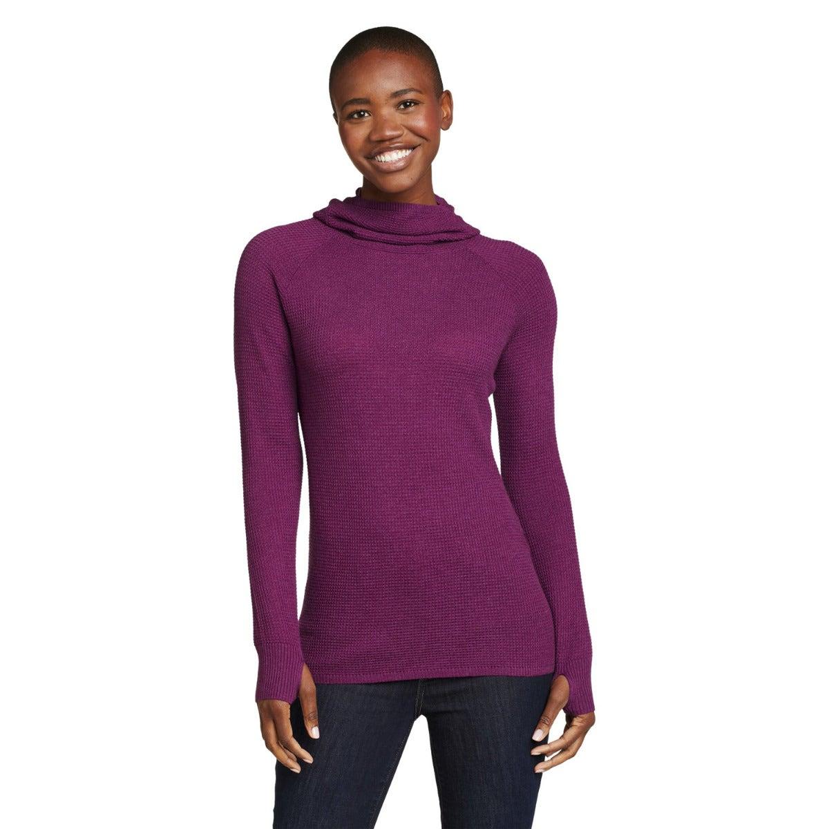 Wineberry - Front - Eddie Bauer Womens-Ladies Frigid Ridge Thermal Hoodie