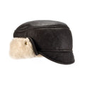 Dark Brown Forest - Front - Eastern Counties Leather Mens Caxton Sheepskin Aviator Trapper Hat