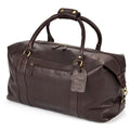 Brown - Front - Eastern Counties Leather Large Holdall Bag