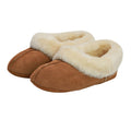 Chestnut - Back - Eastern Counties Leather Womens-Ladies Full Sheepskin Turn Slippers