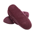 Plum - Side - Eastern Counties Leather Womens-Ladies Full Sheepskin Turn Slippers