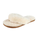 Apricot - Front - Eastern Counties Leather Womens-Ladies Sheepskin Flip Flops