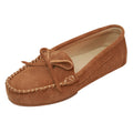Chestnut - Side - Eastern Counties Leather Womens-Ladies Suede Moccasins