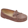 Plum - Back - Eastern Counties Leather Womens-Ladies Suede Moccasins