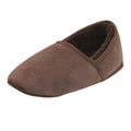 Chocolate - Front - Eastern Counties Leather Mens Full Sheepskin Turn Slippers