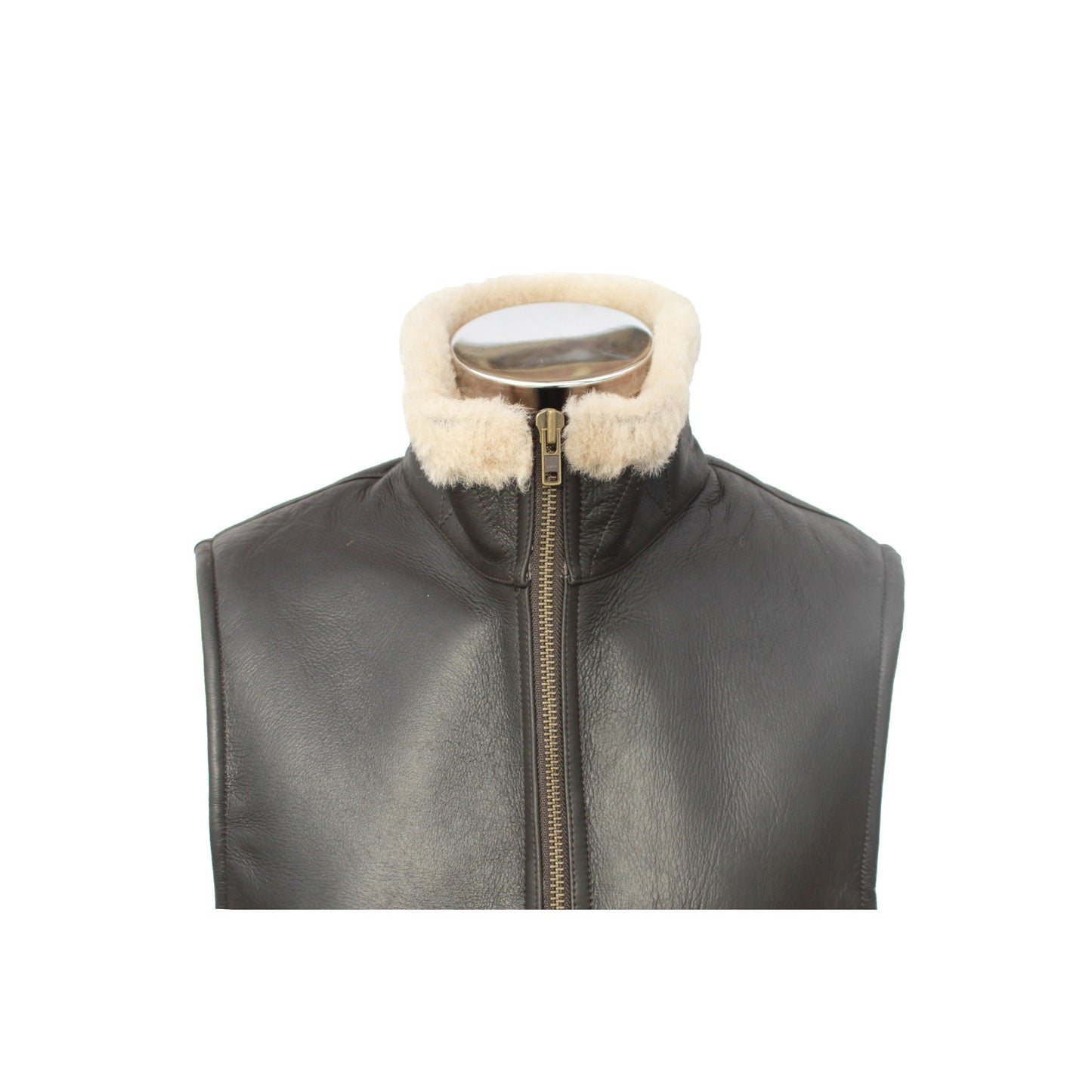Dark Brown Nappa - Pack Shot - Eastern Counties Leather Mens Harvey Sheepskin Gilet