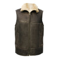 Chocolate Forest - Front - Eastern Counties Leather Mens Harvey Sheepskin Gilet