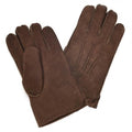 Coffee - Back - Eastern Counties Leather Womens-Ladies 3 Point Stitch Detail Sheepskin Gloves
