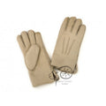 Grey - Front - Eastern Counties Leather Womens-Ladies 3 Point Stitch Detail Sheepskin Gloves