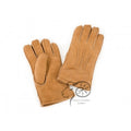 Tan - Front - Eastern Counties Leather Womens-Ladies 3 Point Stitch Detail Sheepskin Gloves