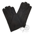 Black - Front - Eastern Counties Leather Womens-Ladies 3 Point Stitch Detail Sheepskin Gloves