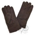 Coffee - Front - Eastern Counties Leather Womens-Ladies Cuffed Sheepskin Gloves