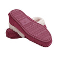 Crimson - Close up - Eastern Counties Leather Womens-Ladies Hard Sole Wool Lined Moccasins