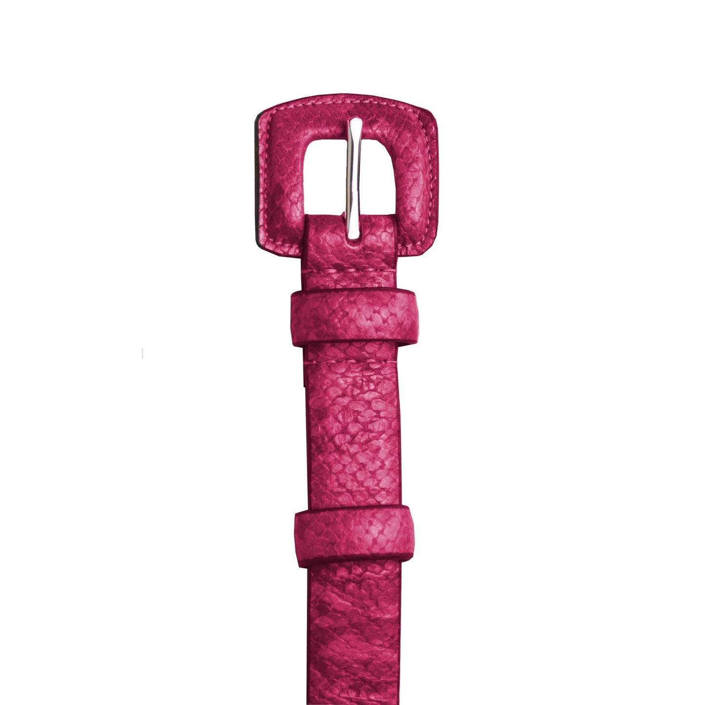 Fuchsia - Back - Eastern Counties Leather Womens-Ladies Faux Snake Print Belt