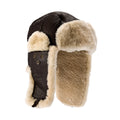 Dark Brown Forest - Front - Eastern Counties Leather Mens Shelford Sheepskin Pilot Hat