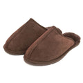 Chocolate - Front - Eastern Counties Leather Unisex Adults Sheepskin Lined Mule Slippers