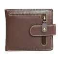 Brown - Front - Eastern Counties Leather Bi-Fold Wallet With Zip Detail