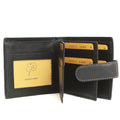 Black - Back - Eastern Counties Leather Bi-Fold Wallet With Zip Detail