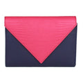 Purple-Pink - Front - Eastern Counties Leather Womens-Ladies Belle Envelope Style Purse