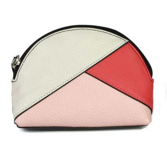 White-Coral-Light Pink - Front - Eastern Counties Leather Womens-Ladies Betsy Coin Purse