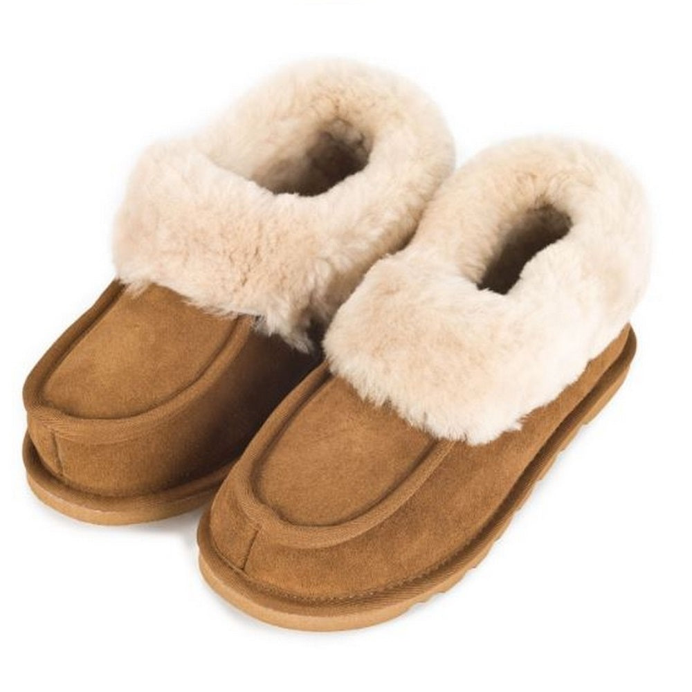 Chestnut - Front - Eastern Counties Leather Womens-Ladies Sheepskin Lined Slipper Boots