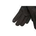 Black - Side - Eastern Counties Leather Womens-Ladies Gaby Faux Suede Touch Screen Gloves
