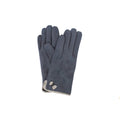 Navy - Front - Eastern Counties Leather Womens-Ladies Gaby Faux Suede Touch Screen Gloves