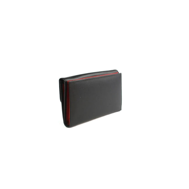 Black-Red - Back - Eastern Counties Leather Bridget Contrast Leather Purse