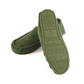 Olive - Back - Eastern Counties Leather Mens Harris Suede Moccasins