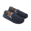 Navy - Front - Eastern Counties Leather Mens Harris Suede Moccasins