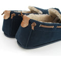 Navy - Back - Eastern Counties Leather Mens Owen Berber Suede Moccasins