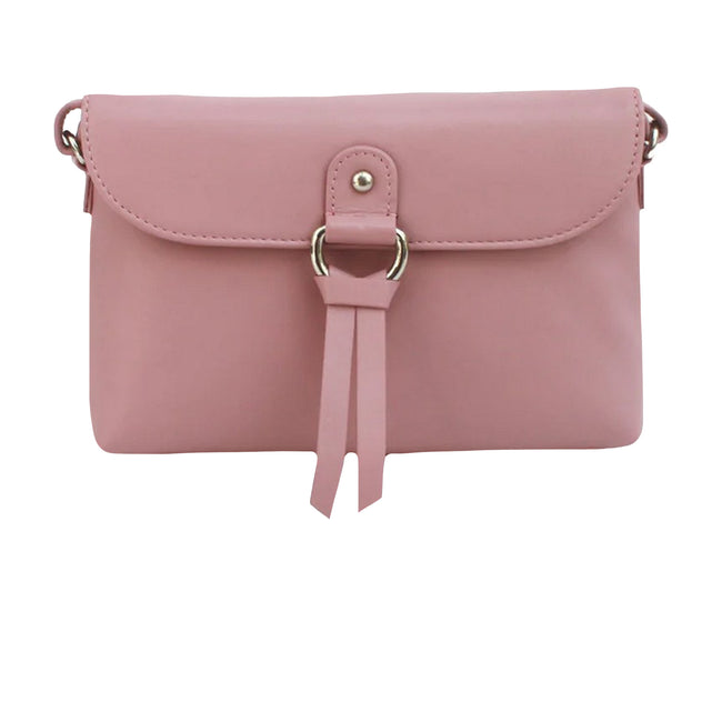 Blush - Front - Eastern Counties Leather Womens-Ladies Cleo Leather Handbag