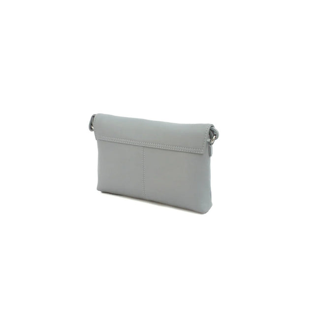 Light Grey - Back - Eastern Counties Leather Womens-Ladies Cleo Leather Handbag