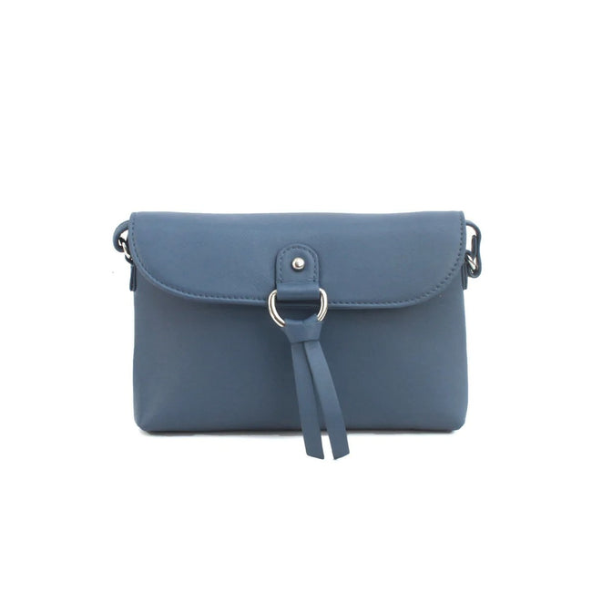 Slate Blue - Front - Eastern Counties Leather Womens-Ladies Cleo Leather Handbag