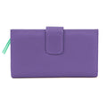 Violet-Turquoise - Back - Eastern Counties Leather Hayley Leather Purse