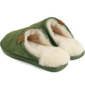 Olive - Back - Eastern Counties Leather Mens Ellis Sheepskin Slippers