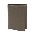 Taupe - Front - Eastern Counties Leather Unisex Adult Dylan Bi-Fold Leather Card Wallet
