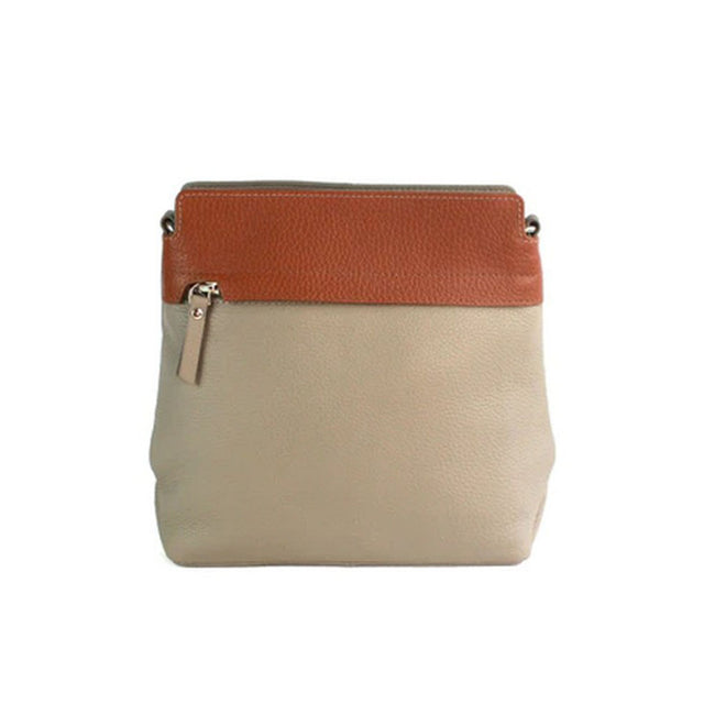 Fawn-Tan - Side - Eastern Counties Leather Womens-Ladies Opal Leather Handbag