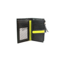 Black-Lime - Side - Eastern Counties Leather Womens-Ladies Contrast Leather Purse