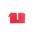 Watermelon-Ivory - Front - Eastern Counties Leather Womens-Ladies Contrast Leather Purse