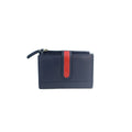 Navy-Red - Front - Eastern Counties Leather Womens-Ladies Contrast Leather Purse